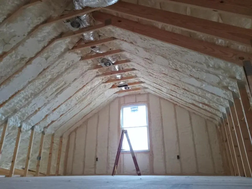 Spray foam roofing application for Crawl Space Insulation project in Gretna